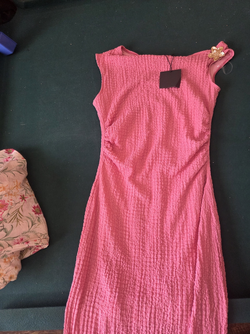 Marshalls One-Shoulder Textured Pink Sheath Dress